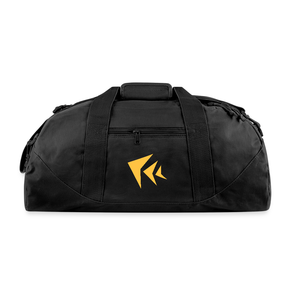 Recycled Black Duffel Bag - black