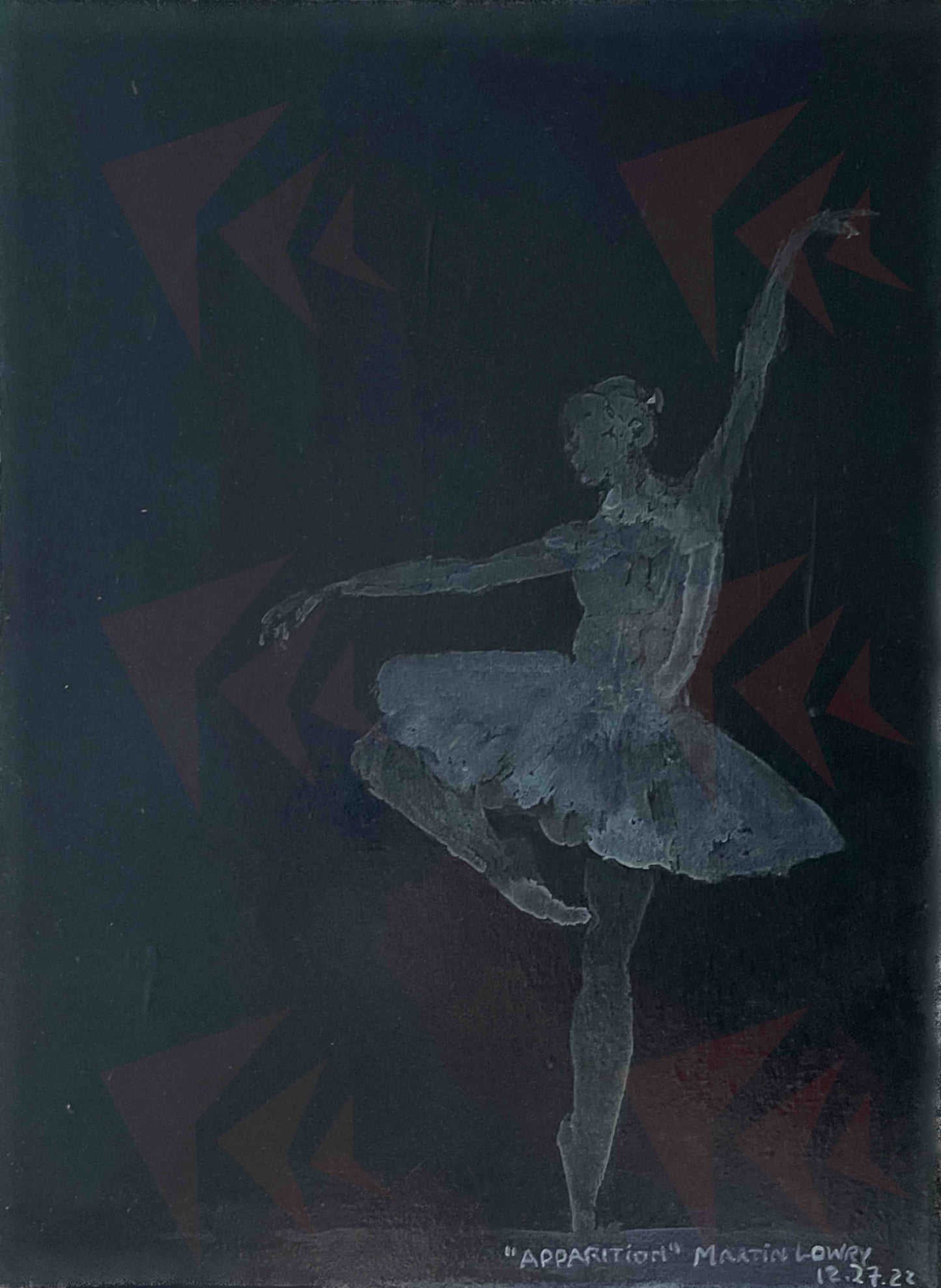 "Apparition" Ballerina Original Painting on Canvas - 12"x16"