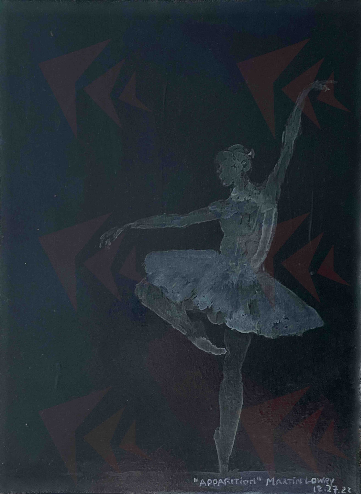 "Apparition" Ballerina Original Painting on Canvas - 12"x18"