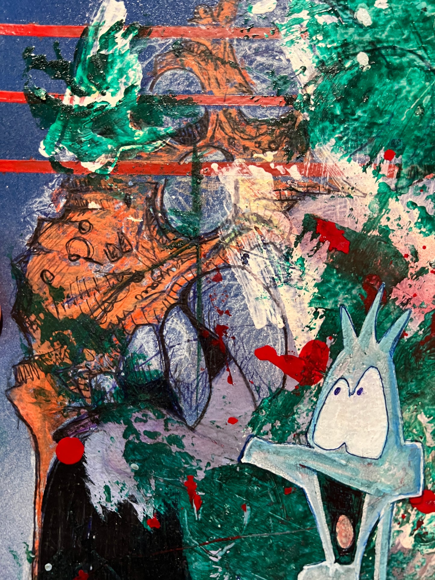Space Duck 'n Monster Original Painting - 9"x12"