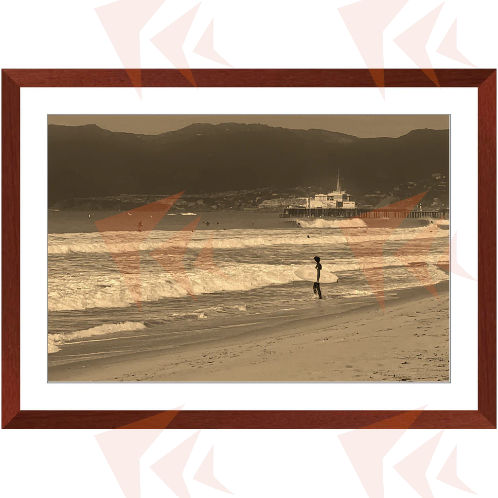 Santa Monica Surfer Framed 35mm Print (and free bucket hat with one offer below!!)