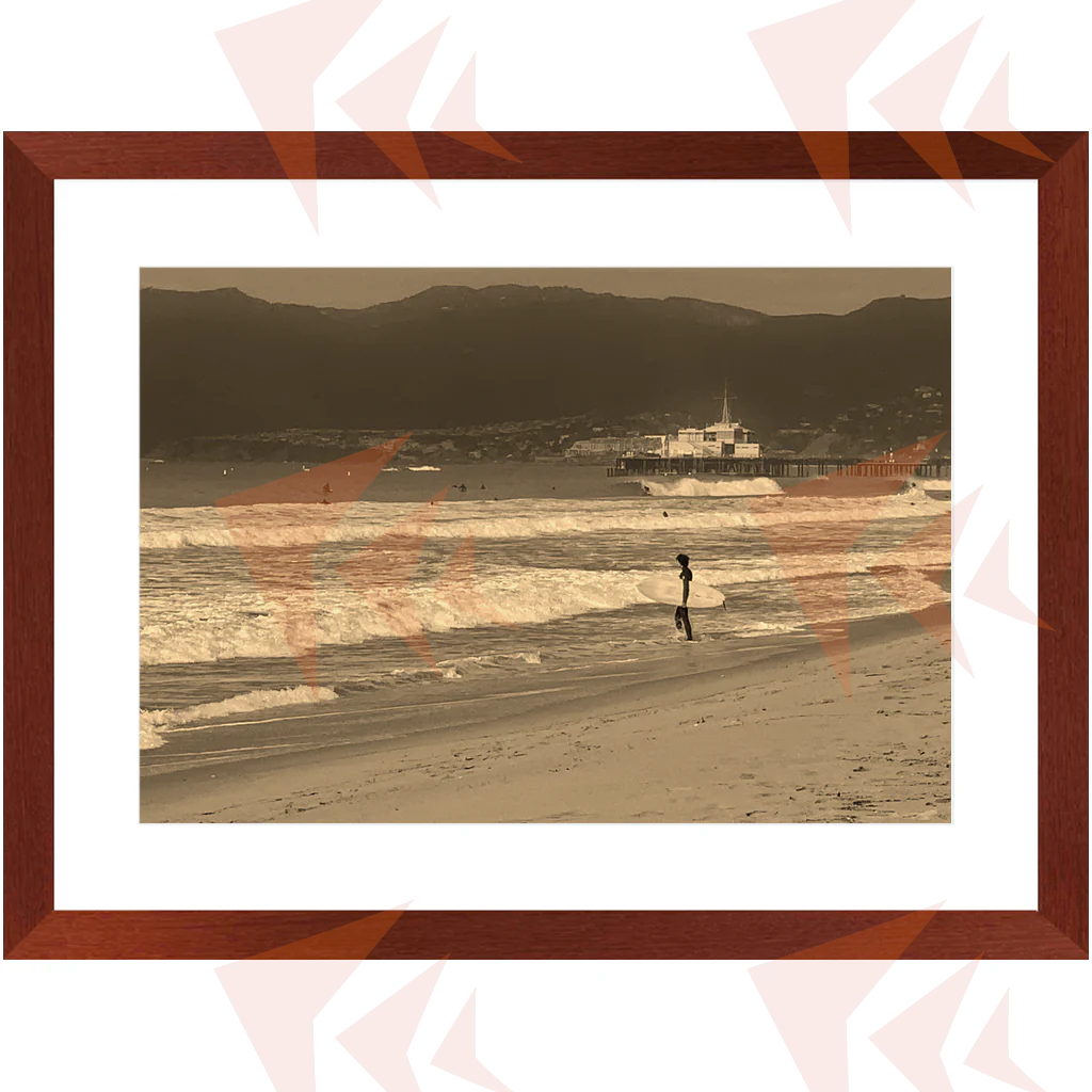Santa Monica Surfer Framed 35mm Print (and free bucket hat with one offer below!!)