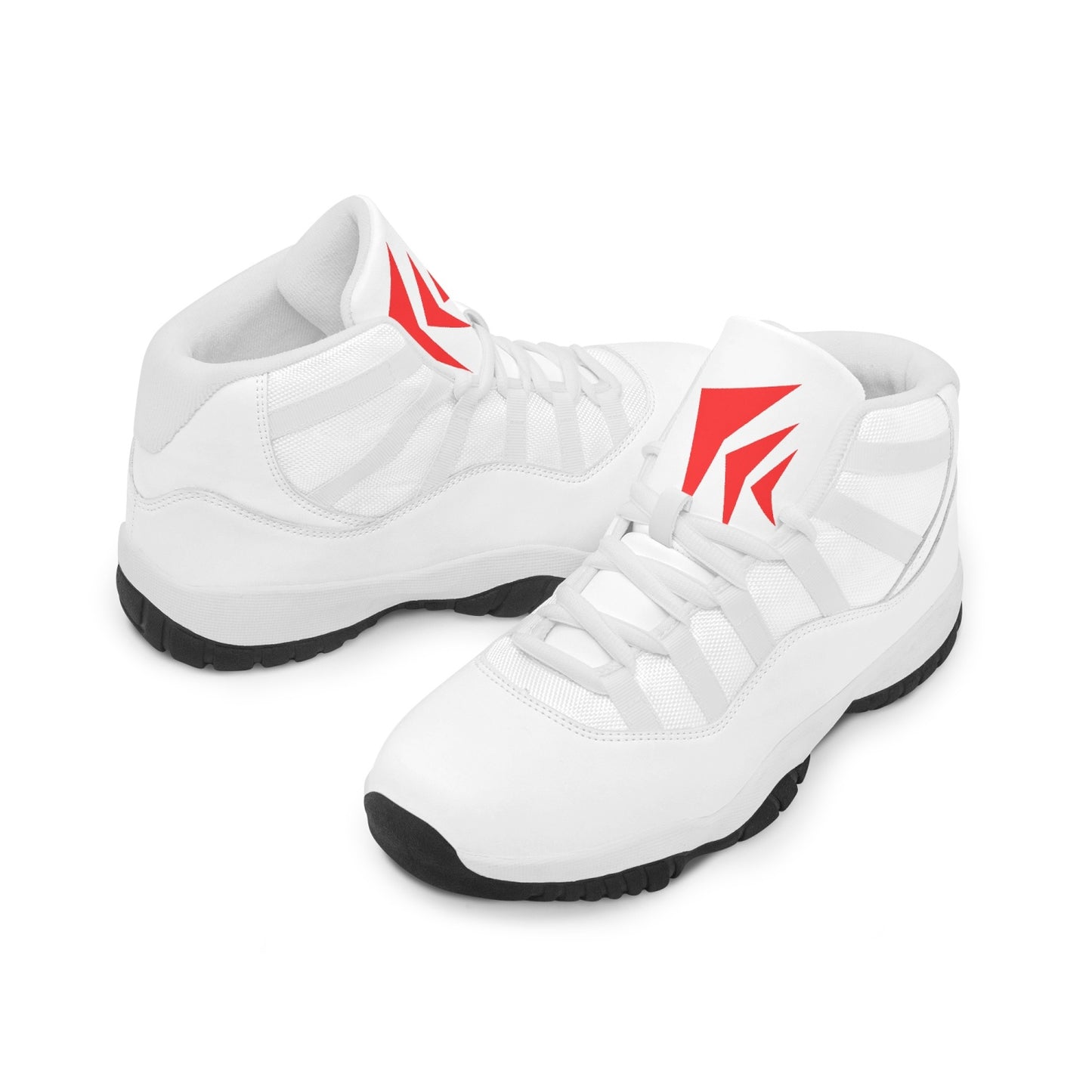 Basketball Sneakers feat. Red Logo in White
