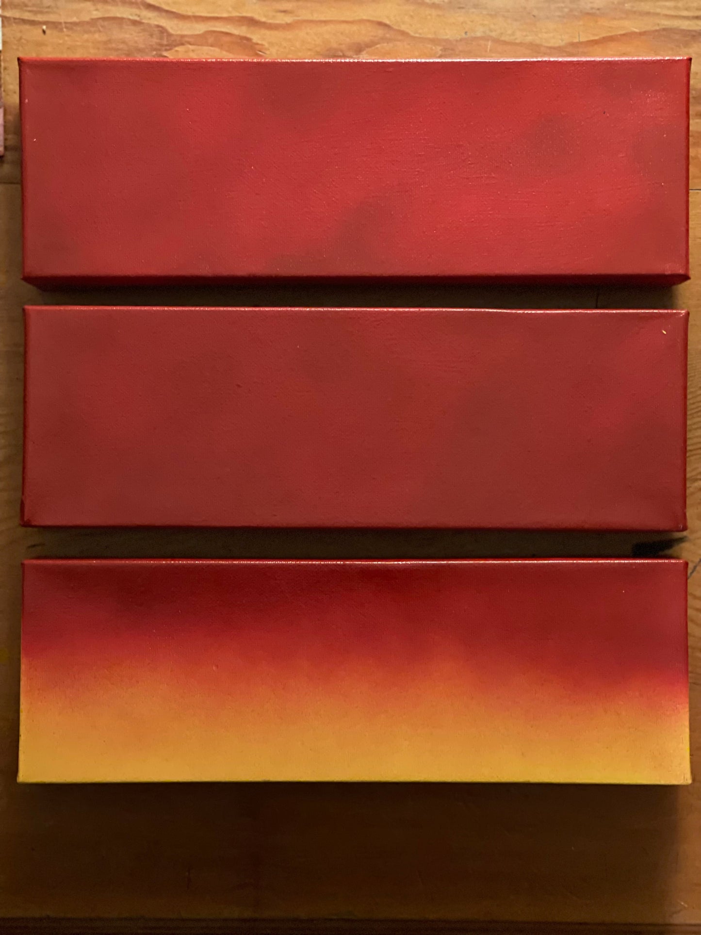 Probably a Samurai-themed Painting on 3 Canvases Sold in Anticipation