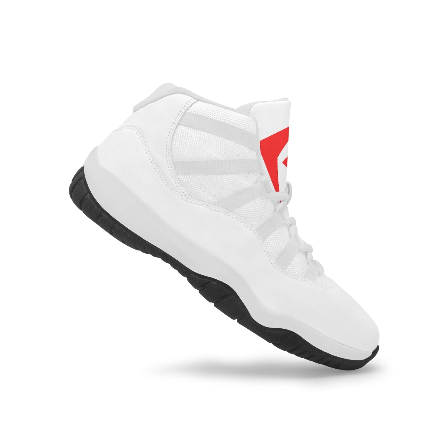 Basketball Sneakers feat. Red Logo in White