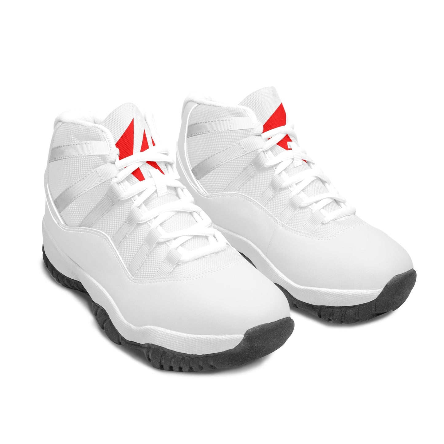 Basketball Sneakers feat. Red Logo in White