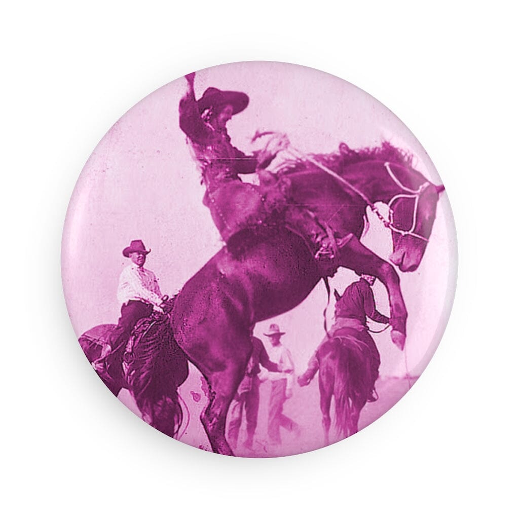 Woman Riding Wild Horse Button Magnet Home Decor Garavogue Company