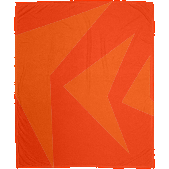 Cozy Orange Fleece Blanket - 50"x60"