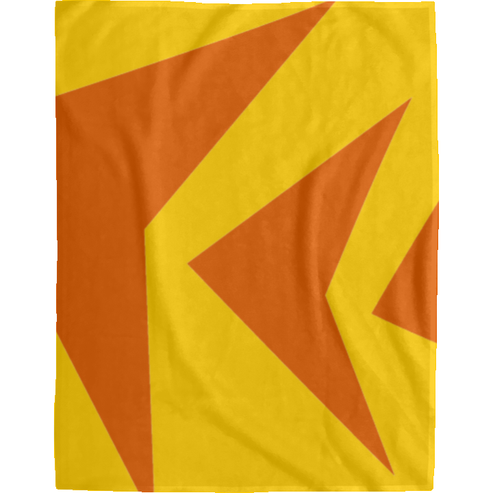 Yellow Fleece Blanket with Orange Logo - 60"x80"