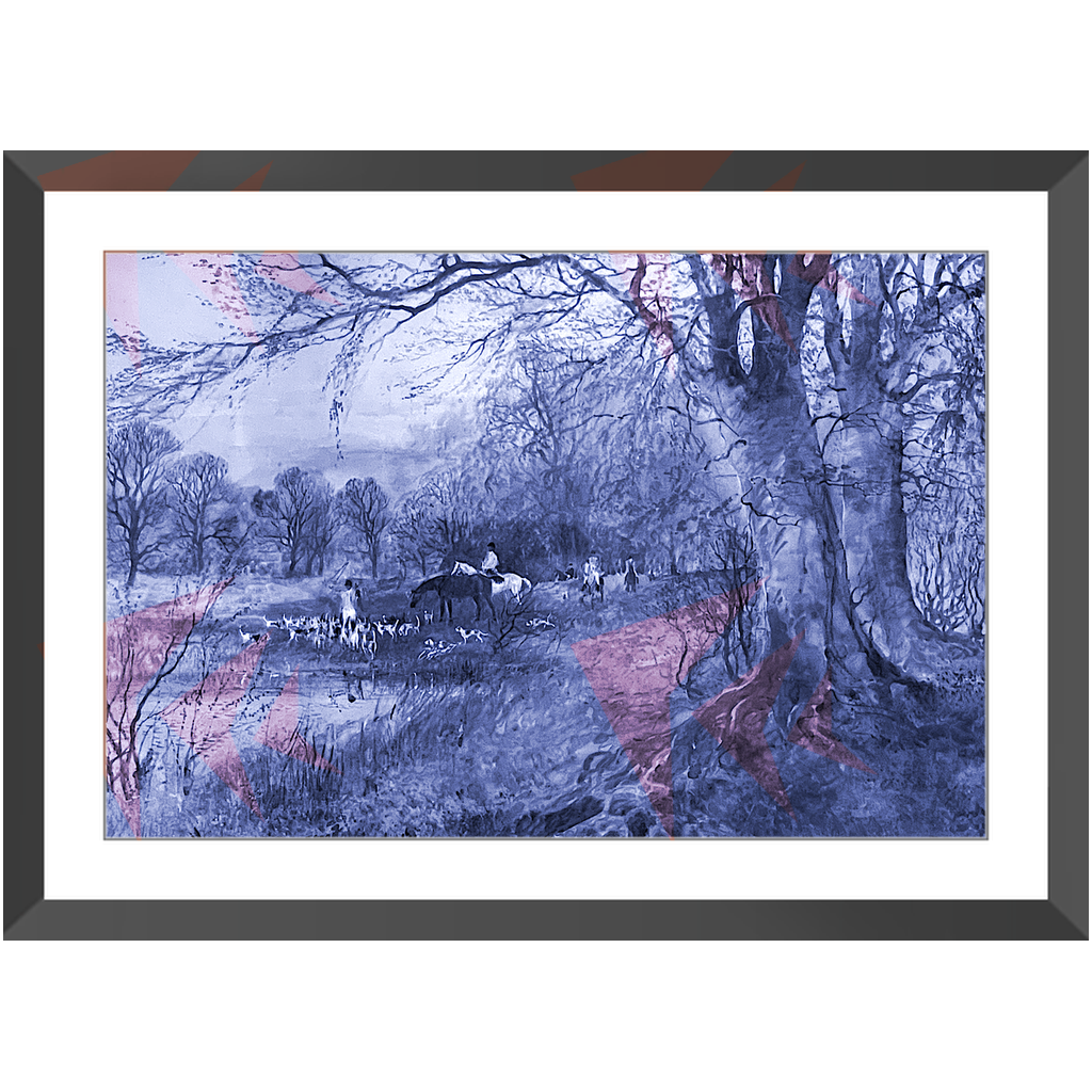 Irish Foxhunt Watercolor Reproduction - Scene 02