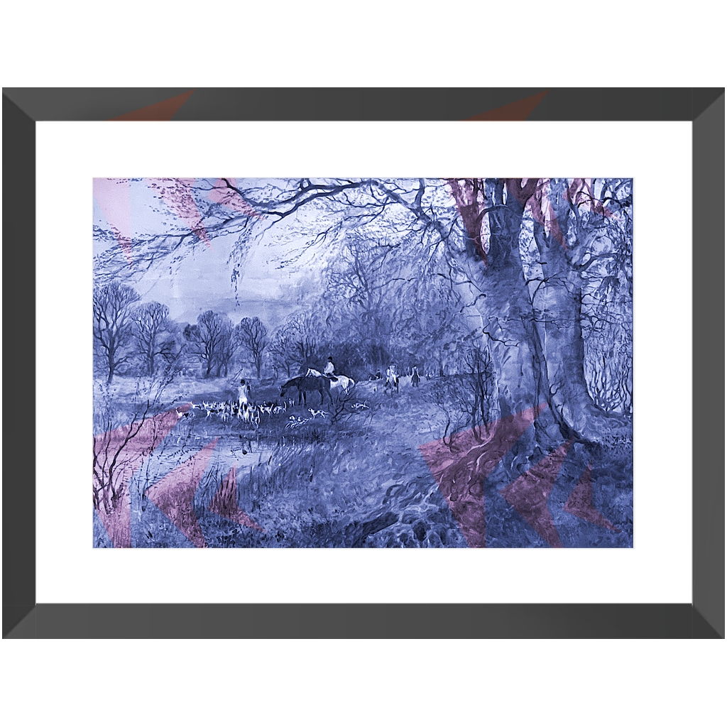 Irish Foxhunt Watercolor Reproduction - Scene 02