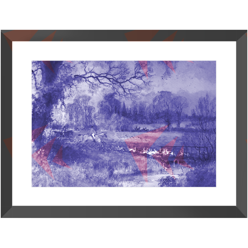 Irish Foxhunt Watercolor Reproduction - Scene 03