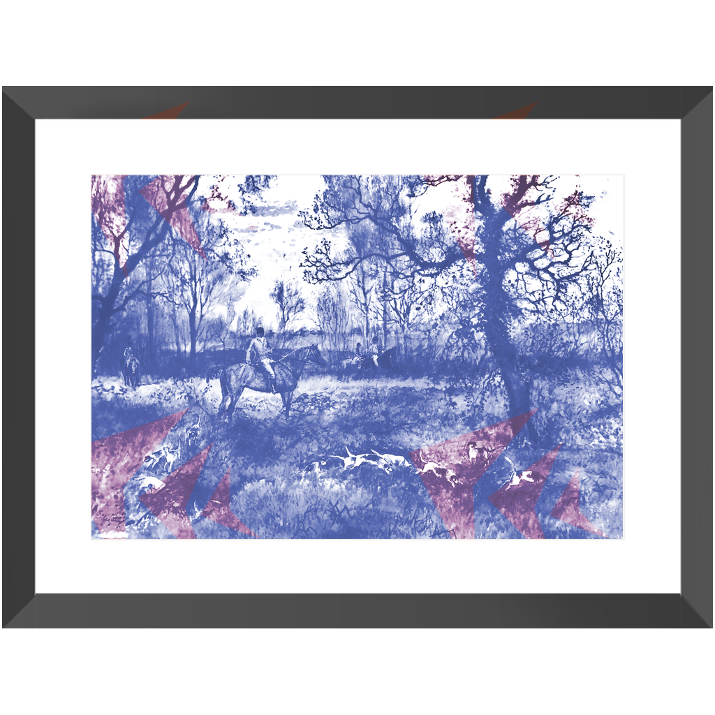 Irish Foxhunt Watercolor Reproduction - Scene 04