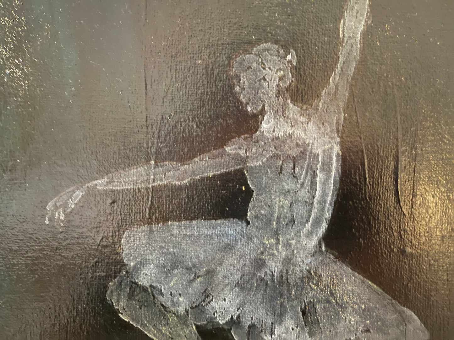"Apparition" Ballerina Original Painting on Canvas - 12"x16"