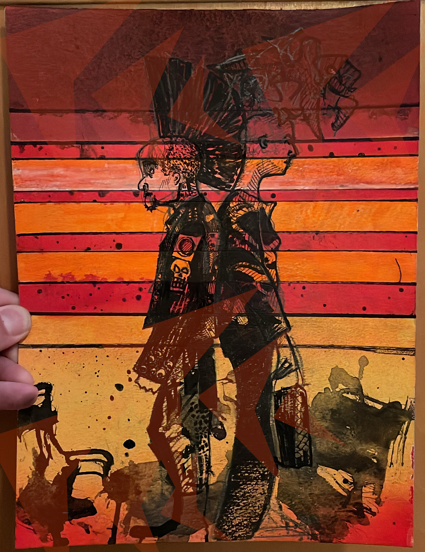 Two Punks at Paces - 9"x12"