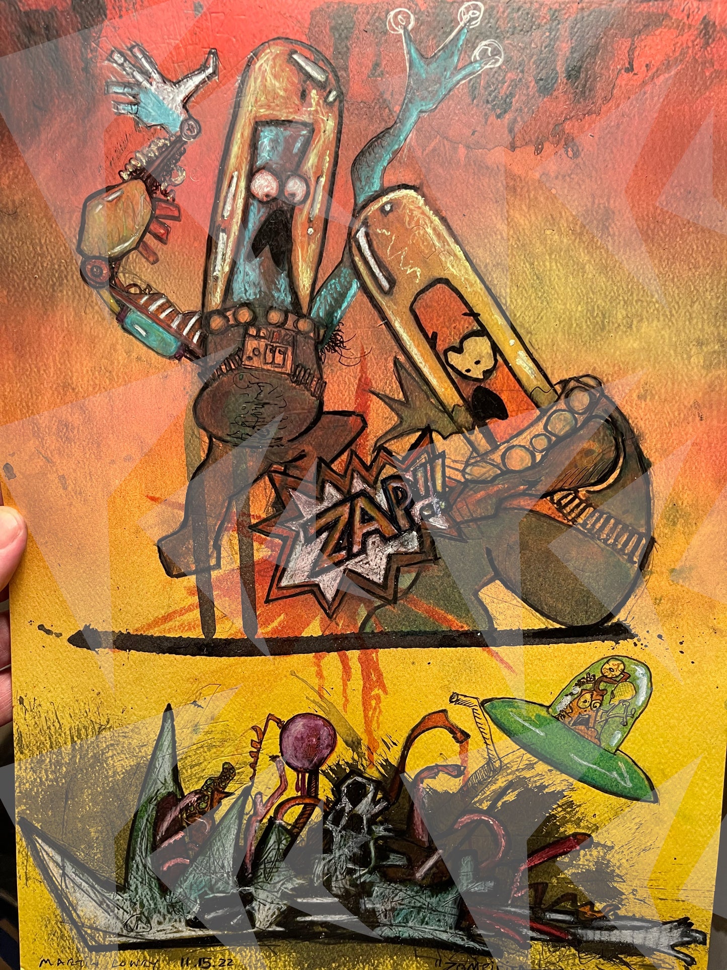 Zombified Transmogrification - 11"x15" (& free Zombie Popsicle Maker!!)