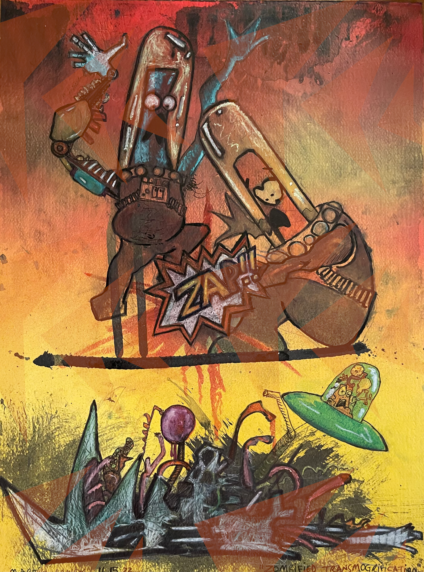 "Zombified Transmogrification" Giclee Art Print - 16"x24"