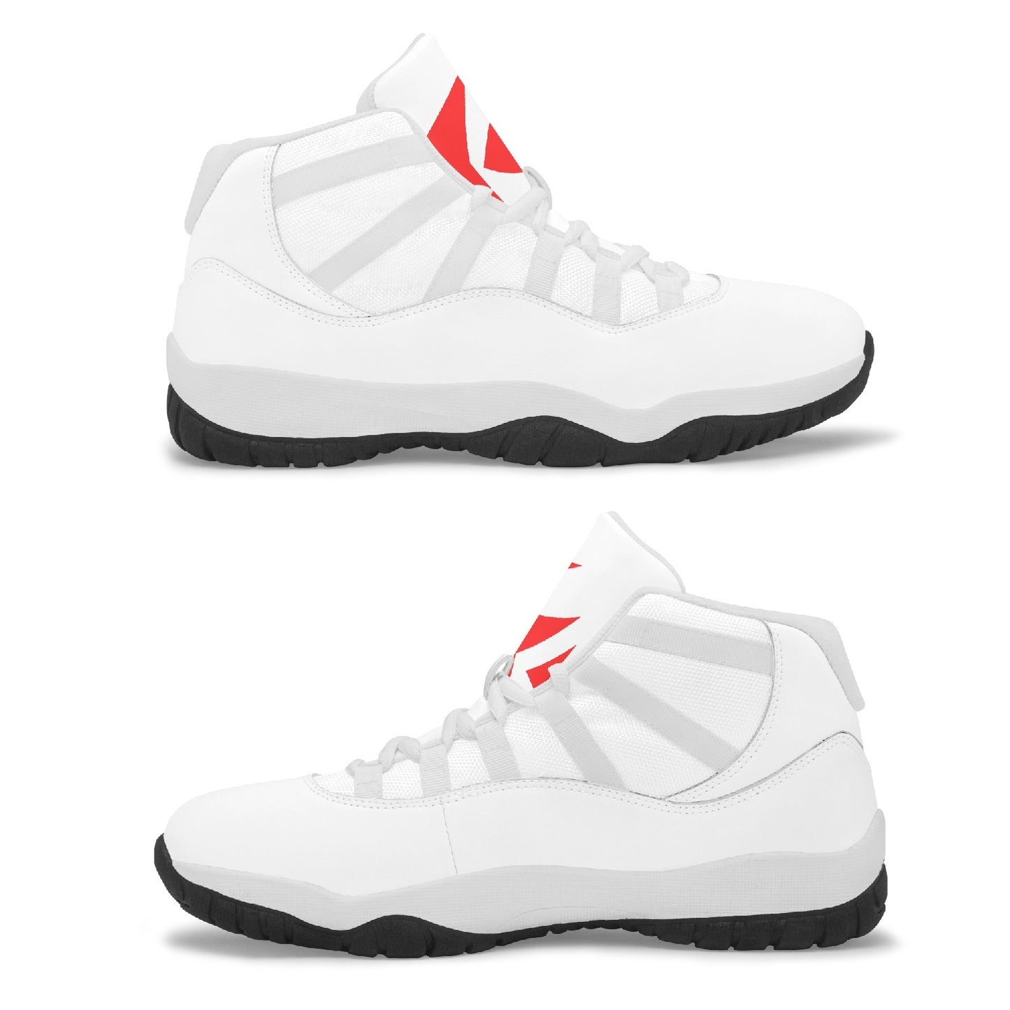 Basketball Sneakers feat. Red Logo in White