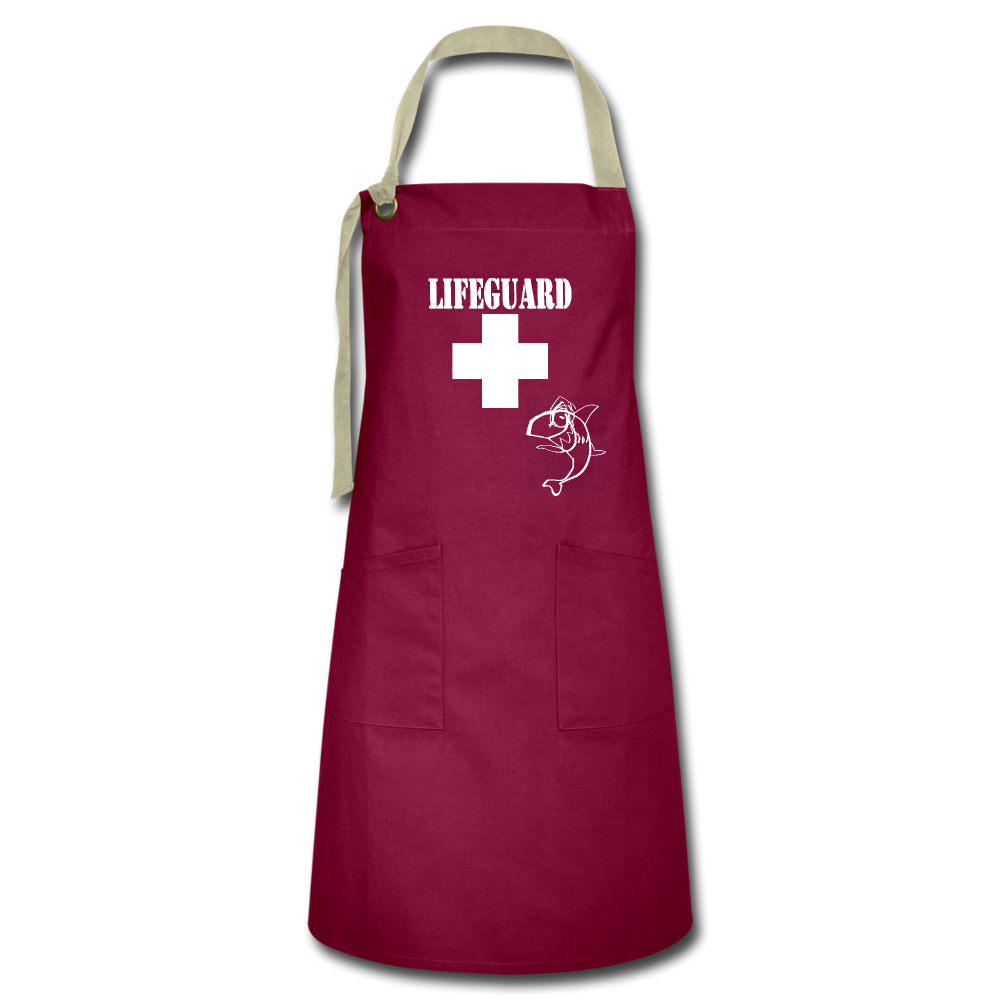 Lifeguard Artisan Apron - burgundy/khaki