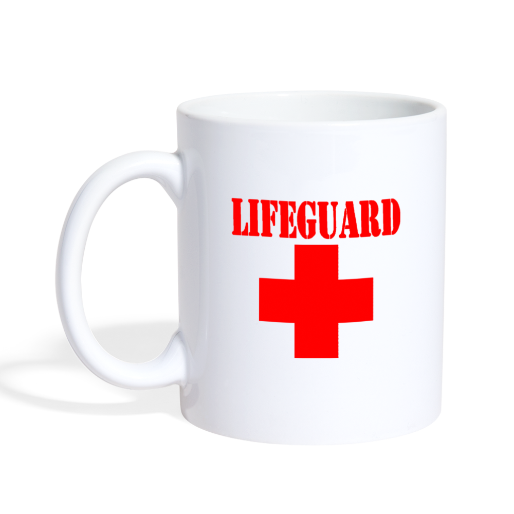 Shark Lifeguard Mug - white