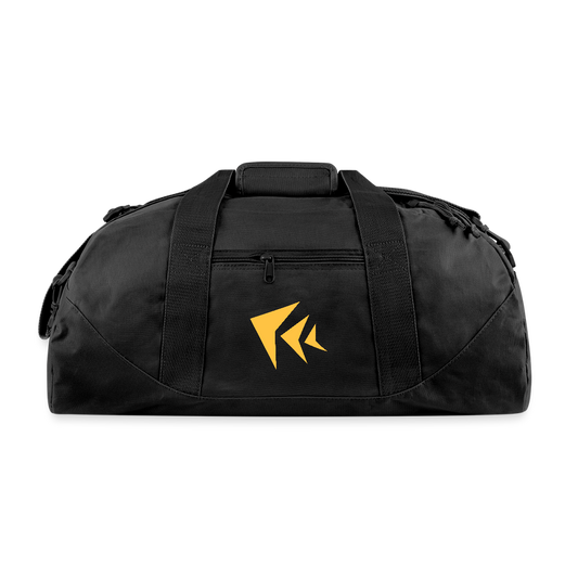 Recycled Black Duffel Bag - black