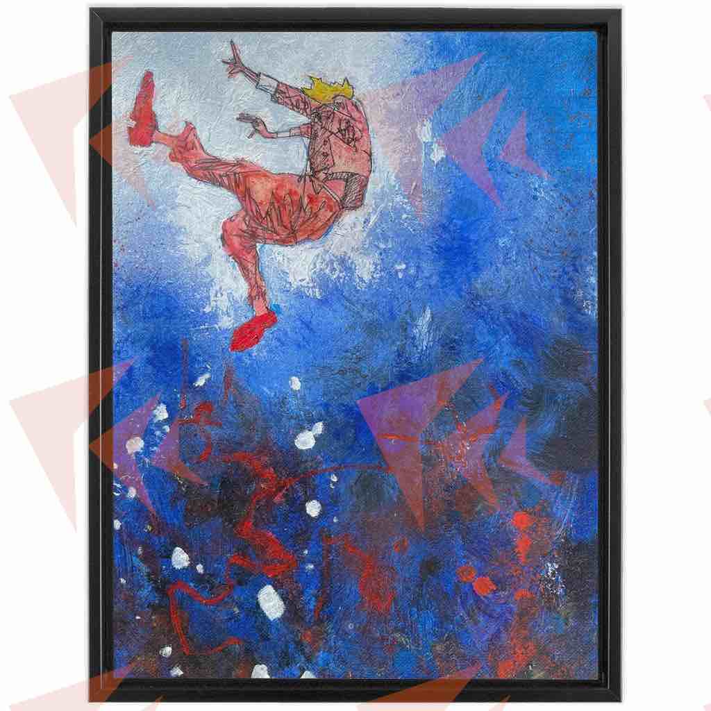 'Double Helix' Framed Canvas Print - 24"x32"