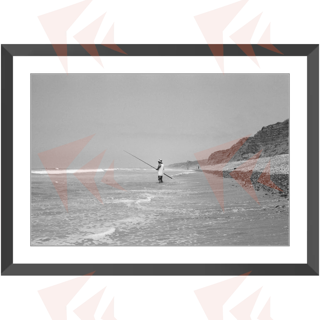 Trail 6 Fisherman Framed Print 20"x30"; 13"x19"