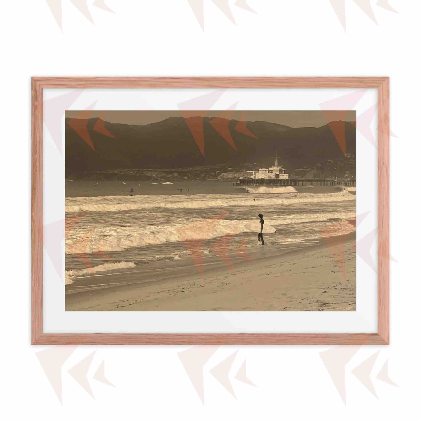 Santa Monica Surfer Framed 35mm Print - 18"x24"