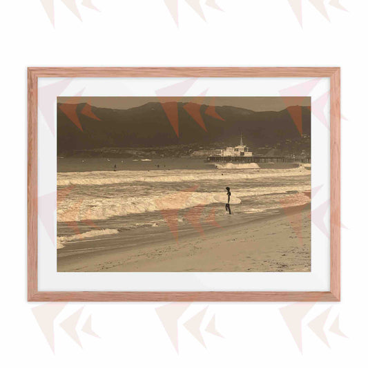 Santa Monica Surfer Framed 35mm Print - 18"x24"