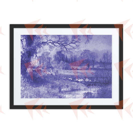Irish Foxhunt Watercolor Reproduction - Scene 03
