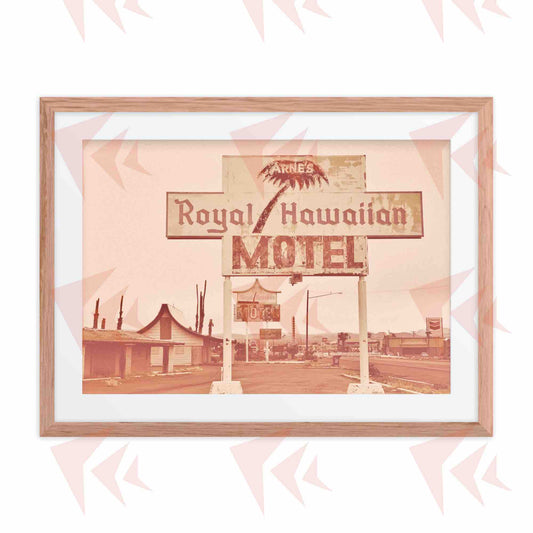 Royal Hawaiian Motel Original 35mm Framed Print - Barstow, CA 18"x24"