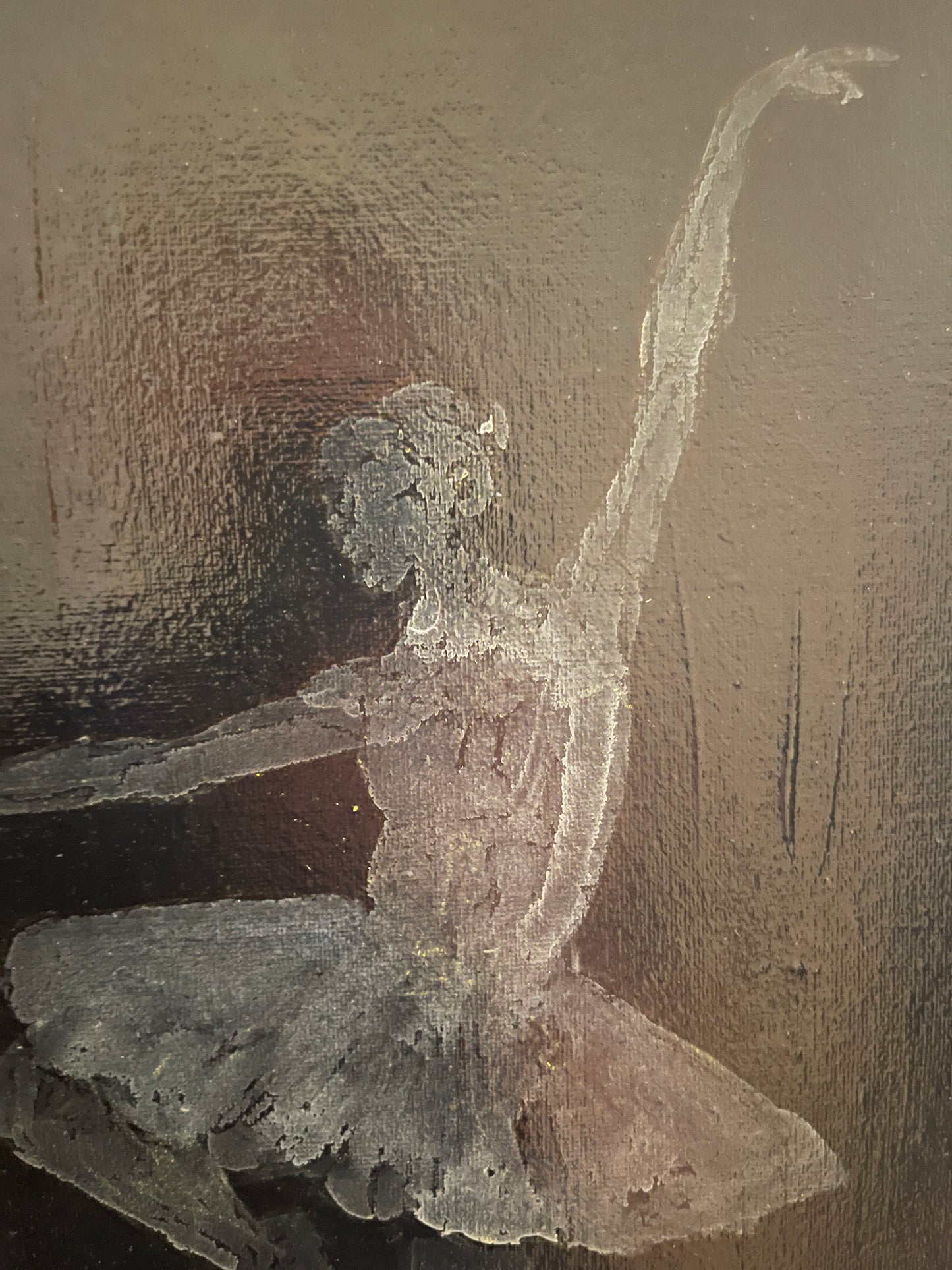 "Apparition" Ballerina Original Painting on Canvas - 12"x18"